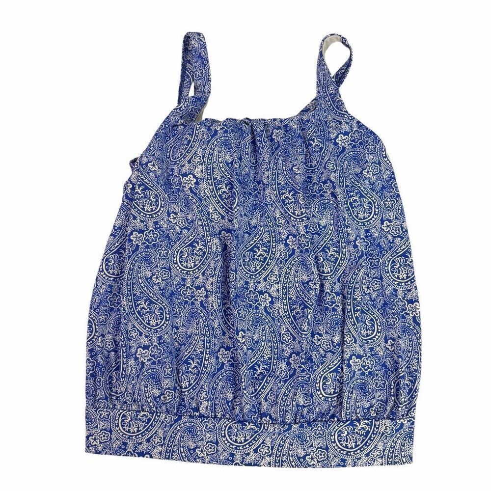 Lands End Womens size 8 Blousen Tankini Swim Top